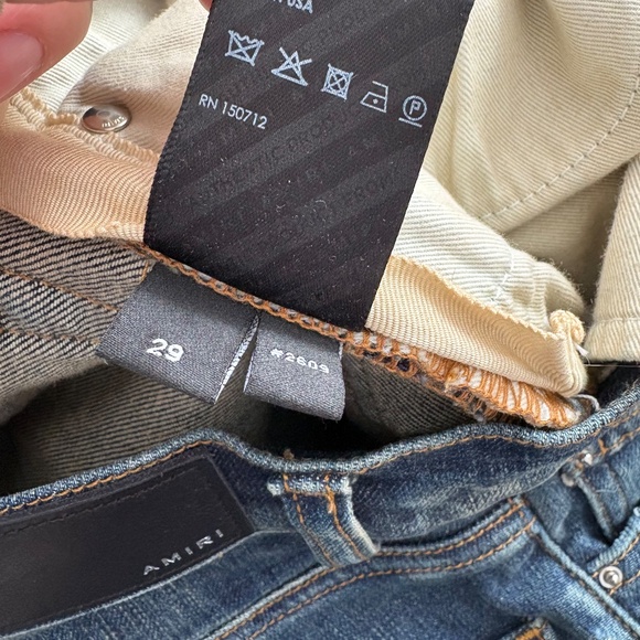 SOLD-Amiri slash jeans in classic deep indigo - Picture 9 of 9